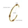 Designer Twist Gold Armband Icke-Fade Twist Knot Open Titanium Steel smycken