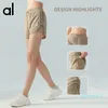 AL Tennis Shorts plisowane joga gimnastyczne ubrania Kobiety bieganie spodniom golfowe spodnie sportowe sportowe kieszonkowe sznur