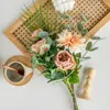 Kwiaty ślubne sztuczne fałszywe druhny certyfikaty bukiety rekwizyty stół dekoracyjne