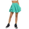 AL Jupes plissées Tenues de yoga Tennis Golf Short de sport avec poche intérieure Leggings pour femme Pantalon respirant à séchage rapide Exercice de course Fitness Vêtements de sport