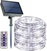 LED Strings Solar Outdoor Rope Lights 40FT 8 Modes DimmableTimer Remote String Light 1200mAh Ropes Solared Lighting Waterproof 3411415