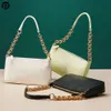 Pu Leather Classic Quilted Square Bag Solid Color Shoulder All-match Chain