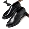 Dress Shoes Genuine Leather Men Casual 2024 Slip On Formal Loafers Moccasins Italian Black Male Driving JKPUDUN