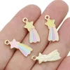 Charms 10pcs złota emaliowana gwiazda Rainbow wisiorek do biżuterii Making Kolczyki Bransoletka Naszyjnik