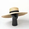 Big Brim Straw Hats for Women Summed Oversizehed Beach Hat Ochrona Słońca Hurtownia 240221