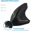 Möss HKZA Bluetooth Vertical Ergonomic Gaming Mouse Wireless uppladdningsbar Gamer Mause Kit Optical 2.4G Mouse Computer Laptop Desktop