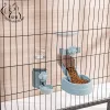 Forniture di vendita calda mangiatoia per gatti per animali domestici ciotola per cani può essere appesa stazionaria per gabbia per cani di gatto durevole cucciolo di gattino alimentazione automatica cibo forniture di acqua