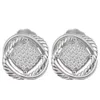 David Yurma Jewelry Designer örhängen Davids Square 11mm Set With Zircon Imitation Diamond Button Thread Style Popular Classic Ear Studs and Accessories