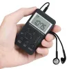 Radio 13pcs AM FM Portable Mini Radio 2 Band Stereo Receiver Digital Radio Rechargeable Battery Radios with 3.5mm Headphones Lanyard