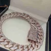 catena a maglie cubane ciondolo moissanite gioielli hip hop Collana di moda di lusso di alta qualità Busto giù Moissanite ghiacciata Argento Miami Collana da uomo catena moissanite regalo