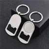 Voorkeur Sublimation Party Blank bierflesopener Keychain Metal Heat Transfer Corkscrew Key Ring Huishouden Keukengereedschap 4.23