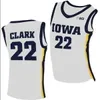 22 Caitlin Clark Jersey Iowa Hawkeyes kvinnor college baskettröjor män barn damer svart vit gul anpassad An något namnmeddelande 23