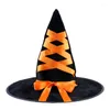 Berretti Delicati Set di cappelli per scopa da strega di Halloween Oggetti di scena per uomini Donne Adulti Bambini Bambini