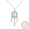 Tartışmalar 925 STERLING Gümüş Dreamcatcher Tüy Charm Kolye Kolye Dream Catcher Beyan Gtlx487