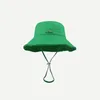 Green hat ja high-quality large brimmed women's bucket hat, summer fashionable fisherman hat