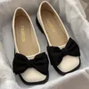 Women Bow Mary Janes Shoes Casual Flats Shoes Summer Square Toe Sandals Fashion Lolita Shoes Loafers Walking Zapatos Mujer 240226