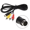 Kabels 30 PCS 9 PIN Game Audio Video AV -kabel voor Sega Genesis 2 3 A/V RCA -verbindingskoorddraad voor Sega Genesis II/III