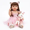 リアルなBebe Doll Reborn Toddler Soft Slicone Baby Dolls Body Christmas Surprice Girl Gifts 240223