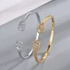 Nuovo braccialetto di diamanti designer di alta qualità Braccialetti con marchio Braccialetti Donne Bracciale di lusso Gioielli 18K Gold in acciaio inossidabile Am