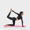 Lu Yoga wyrównaj Slim Black Shirts Kobiety seksowna siłownia długi rękaw górne podkładki na fitness trening ubrania aktywne noszenie dziewczyna