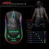 MICE HIGHEND GAMING USB GAMING USB MIEE RVB MICE 6400 DPI HEALKCOMB HOLLOW POUR L'ordinateur portable Blanc Black Macro Programmation