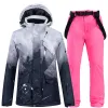 Sets 30 Men & Women Ski Suit Set Snowboarding Clothing Ice Snow Costume Winter Outdoor Sports Outfit Waterproof Wear Jackets+Pants