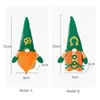 Feestelijke St.Patrick's Day decoraties Gnome pluche handgemaakte gezichtsloze pop thuis tafel decor groene Ierse Festival geschenken