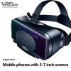 Glasses Virtual Reality 3D VR Headset Smart Glasses Helmet for Smartphones Cell Phone Mobile 7 Inches Lenses Binoculars with Controllers