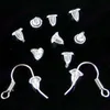 Vendi 2000 pezzi lotti utili orecchini in plastica trasparente bianca tappo posteriore 4 mm accessori orecchini fai da te2717