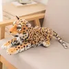 2024 46CM Simulation Tiger Leopard Tissue Box Plüsch Spielzeug Stofftier Puppen für Zimmer Auto Sofa Papier Halter Serviette fall Geschenk