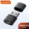 Högtalare Toocki Bluetooth 5.3 USB Adapter Dongle Adapter för bärbar högtalare Trådlös mus tangentbordsmusikljudmottagare USB sände