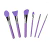 Makeup Brushes 4st Silicone Face Mask uppgraderad mjuk applikator för lera lera kol blandad