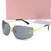 Miu Runway Lunettes de soleil de créateur pour hommes et femmes, à la mode, sans monture, UV400