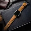 Дизайнерские умные ремни, роскошный кожаный браслет Crazy Horse, подходит для iWatch 8 7 6 5 4 SE, ремешок для Apple Watch Series 384041 мм 424445 мм, дизайнерский ремешок для часовQNMIQNMI