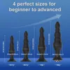 4 tamanhos anal plug vibrador controle remoto sem fio massageador estimulador de próstata adulto masculino feminino brinquedo sexual 240227