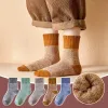 Socks 5 Pairs/Lot 1 To 8 Years Children's Winter Socks Thicken Plus Velvet Warm Socks for Kids Boys and Girls Baby Autumn Terry Socks