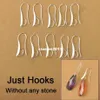 100x DIYメイキング925 Sterling Silver Jewelry Insurels Hook Earing Pinch Bail Earwires for Crystal Stones Beads302s