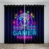 Cortinas customizadas de qualquer tamanho, design de imagem personalizado, gamepad, janela, para crianças, quarto, sala de estar, cozinha, porta, decoração de casa, 2 peças