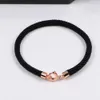 2024 moda feminina designer de luxo colar jóias de casamento rosa ouro corda vermelha pulseira ano vermelho/preto corda casal pulseira de aço inoxidável cor pulseira de corda vermelha