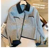 Classico coreano giacche in tweed donna elegante lusso corto capispalla monopetto vintage chaquetas primavera misto lana cappotti Q28 240226