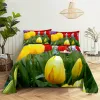 sets Green Plants Queen Sheet Set Girl, Lady's Room Leaf Bedding Set Bed Sheets and Pillowcases Bedding Flat Sheet Bed Sheet Set