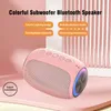 Altoparlante Bluetooth portatile Altoparlante Bluetooth senza fili Disco U collegabile autonomo Altoparlante esterno TWS Tandem Stereo LED Abbaglia luci colorate