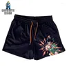 Shorts masculinos anime homens x impressão rápida secagem ginásio desempenho streetwear verão treino malha correndo esporte calças curtas