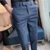 Pantaloni Pantaloni estivi da uomo di vendita caldi Pantaloni slim fit da uomo per ufficio business Pantaloni versatili Pantaloni da uomo a righe di alta qualità