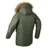 Men's Down Winter Puffer Men Long Coat Fur Hood Cotton Jacket With Thickened Bomber Parka Coats