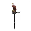 Ground Lawn Lamp Resin Solar Powered Night Outdoor LED Eagle Inserted For Garden Lanscape Decoration