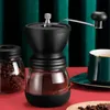 Großhandel Handkurbel-Kaffeemühle, manuelle Mühle mit Keramikkern und Glasgefäß 240223