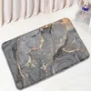 Grey Golden Crackle Marble Shurtain Zestaw nowoczesny kreatywny marmurowy teksturę tkanin w łazience wystrój kurtyny i mata bez poślizgu 240222