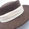 Bérets café plaisancier chapeaux pour femmes chapeau d'hiver FlatWool Fedora avec bande danse fête scène Performance dames