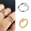 2024 Band Rings Love Rings for Women Diamond Ring Designer Ring Finger Nail Jewelry Fashion Classic Titanium Steel Band Gold Silver Rose Color No Box